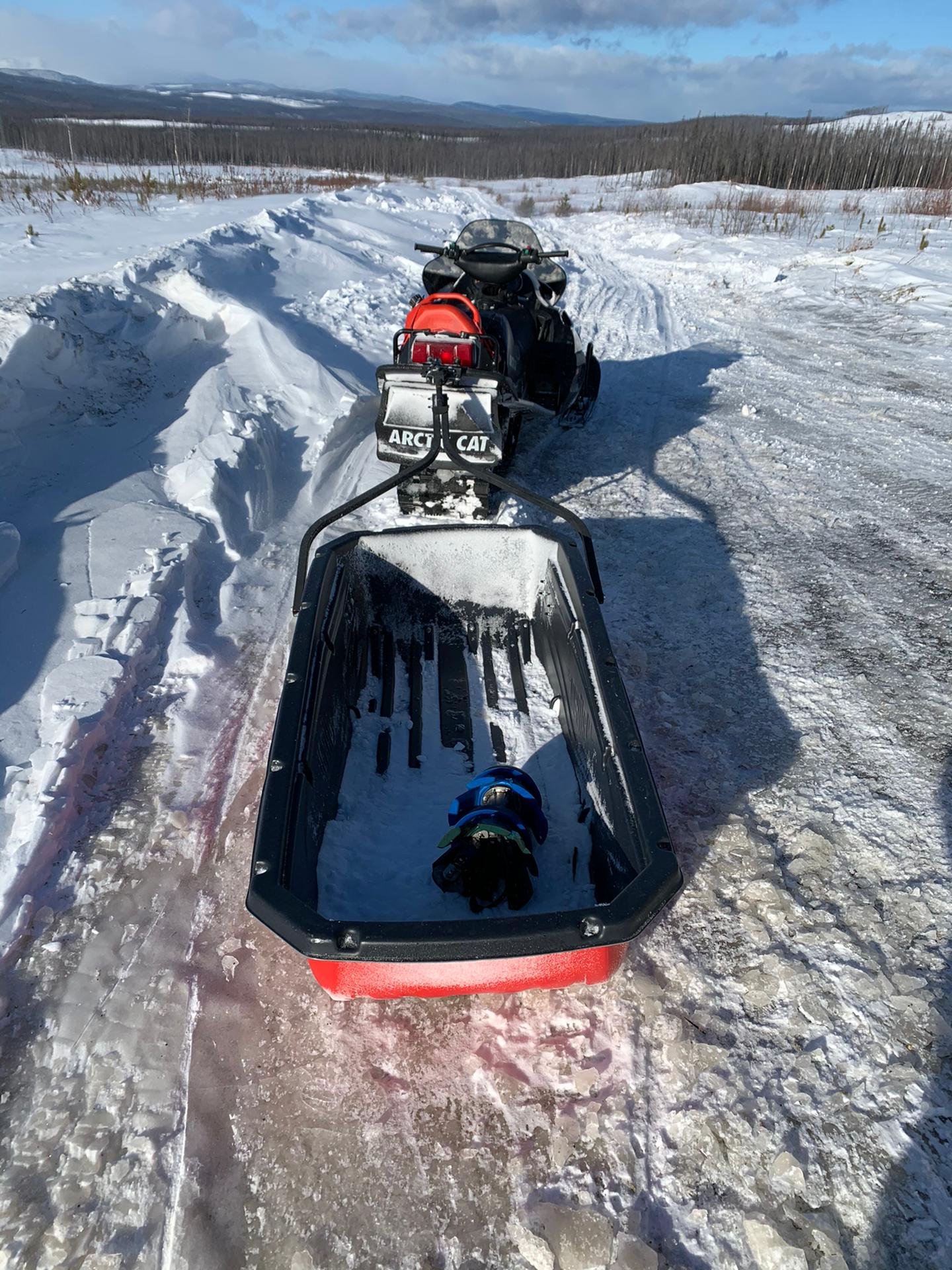 pioneer in a skidoo